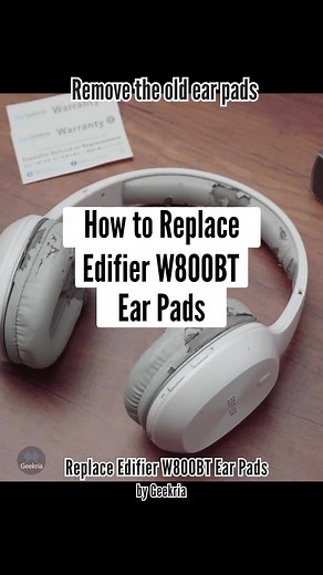 Replace Edifier W800BT Headphones Ear Pads / Cushions. #geekria #howto #fixit #headphones #edifier #w800bt #edifierw800bt @edifierglobal