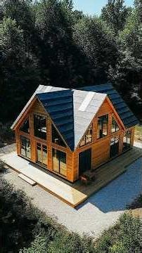 Scandinavian Timber Lodge Built in the Forest 🌲🏡| Full Construction Time-Lapse #home #shorts #viral