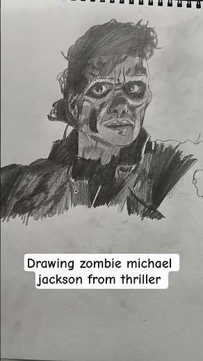 drawing zombie michael jackson from thriller #drawingprocess #realisticdrawing #michaeljackson #art