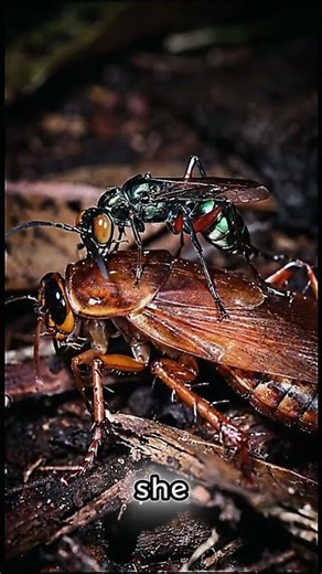This Wasp Turns Cockroaches Into Zombies 🧟‍♂️😱