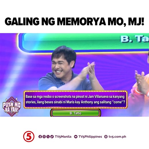 Panalo ng P40,000 pesoses ang Pambansang Bestfriend na si MJ Cayabyab! Napagkakitaan mo pa ang pagbabasa mo online sa mga screenshot na 'yan! Congratulations, MJ! 🎉 #QuizmosaTV5 MON-SAT | 2:30PM #HaponChampionTV5 | TV5