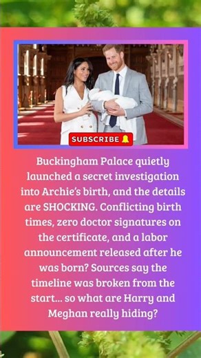 Palace Secretly Investigates Archie’s Birth Truth? #royalfamily #shorts