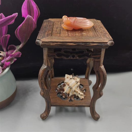 Antique Style Carved Wood Mini Table Chinese Cultural Gift Tea Room Study Desk Decor - Etsy