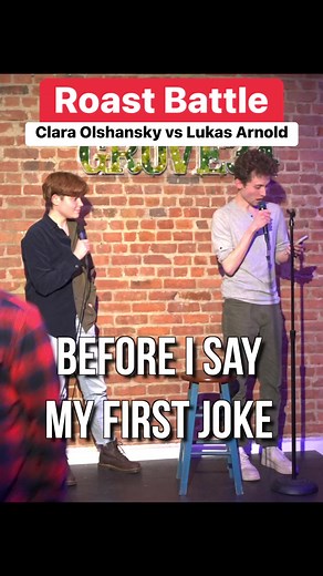 4.9K views · 188 reactions | Clara Olshansky got me good and plugged #twonosymeerkats #podcast honestly a win win #comedy #standup #standupcomedy #roastbattle #roast #comedians #lukasarnold #funny #jokes | Lukas Arnold | Facebook