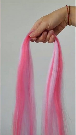 Mixing Pink and Light Purple Synthetic Hair