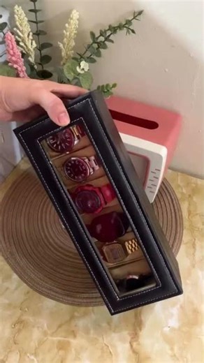 Luxury Watch Box (6 Slots) ⌚ | Organize Your Watches Like a Pro 🔥