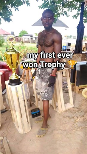 The first 🥇 trophy 🏆 won as a body builder #gymlife #motivation