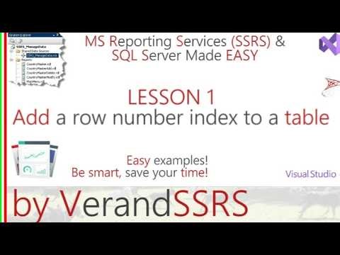 REPORTING SERVICES SSRS - ADD ROW NUMBER COLUMN TO A TABLE