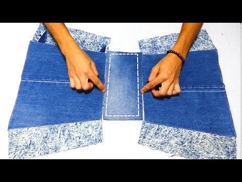 DIY Craft Jeans Shopping Bag Tutorial | Upcycled Denim Bag