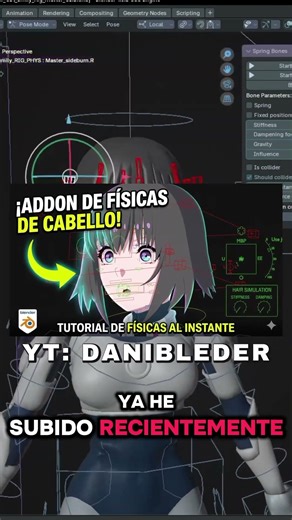 BLENDER FÍSICAS REALISTAS DE CABELLO