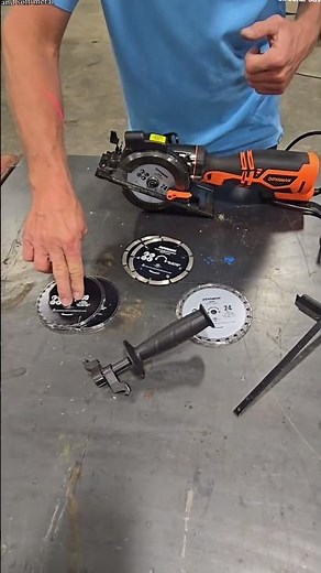 DOVAMAN 4-1/2" Circular Saw with Laser & 6 Blades - Compact Wood & Metal Cutting Tool