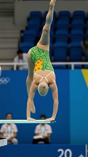 Unique water gymnastics on the vault #amazing #cimnastik