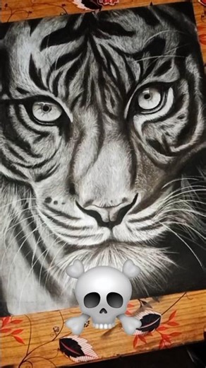 Hyper realistic tiger sketch #shorts #viral #habibsketch