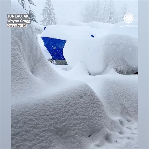 ❄️❄️ It's been a record-snowy December in Juneau, Alaska, with 79.8 inches of snow this month, compared to the historical average of 17.5 inches. The city averages 87.8 inches of snow all winter. https://bit.ly/4qrDwHM | AccuWeather