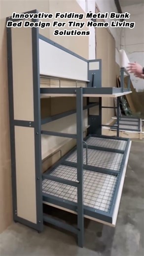 Innovative Folding Metal Bunk Bed Design For Tiny Home Living Solutions
