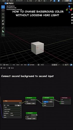 How to change background color without loosing HDRI light in blender