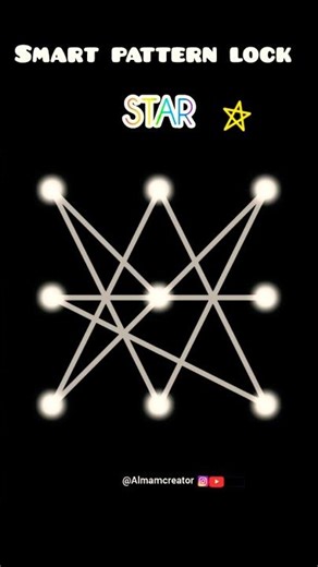 How to make star pattern lock🔐/make pattern lock🔒#pattern #lock #shorts #star #lockdown