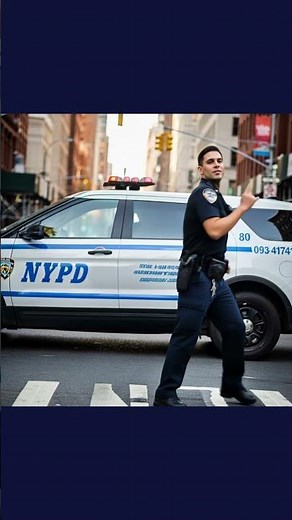 🇺🇸 New York Police Officer Finds Rhythm in the Streets to Blurred Lines 🚔 #dance #shorts