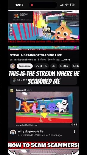 He is not that smart lol #stealabrainrot #scammer