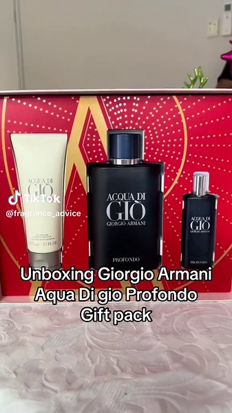 Giorgio Armani Aqua di Gio Profondo Gift Set Unboxing