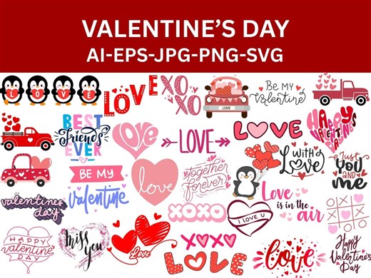Valentine's Day Svg Bundle:valentine Shirts Svg,valentine Gift Svg,(digital Download) - Etsy