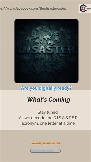 Every click counts and every choice builds resilience. The question is, are you digitally ready? ⚡💻 The Disaster Code #DigitalResilience #DecodeRebuildRise #DigitalWellness #OnlineSafety #DisasterPreparedness #ResilienceMindset #StaySafeOnline #CyberAwareness #ResilienceReimagined #DisasterRiskReduction | The Disaster Code