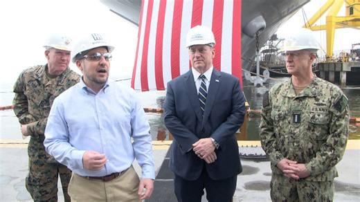 Top US Navy, Marine Corps officials tour Ingalls Shipbuilding