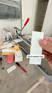 Always make sure to clean your cuts after your done for a quality and professional installation #construction #tile #diy #howto | That Tile Chick