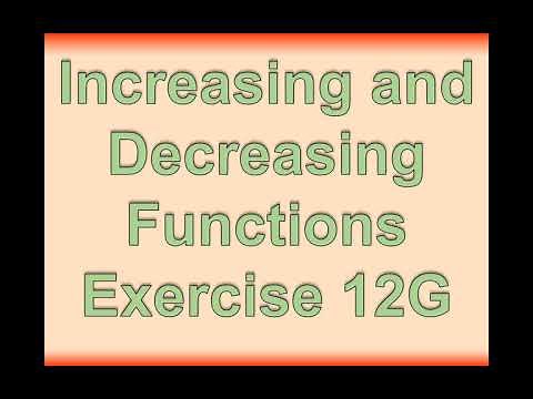 AS Maths - Pure - Increasing and Decreasing Functions
