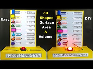 3d shapes working model (surface area and volume) - maths project - diy - craftpiller