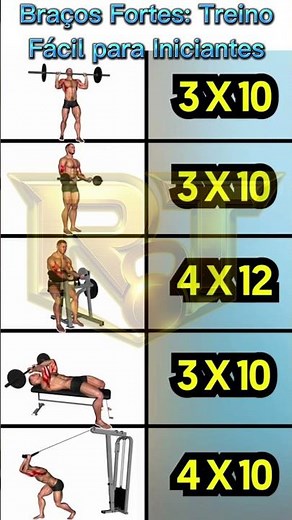Treino de Braço para Iniciantes | Exercícios Simples e Eficazes para Ganhar Massa Muscular