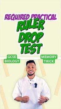 MEMORY TRICK! How to memorise the Ruler Drop Test Required Practical! #gcse #science #biology #test
