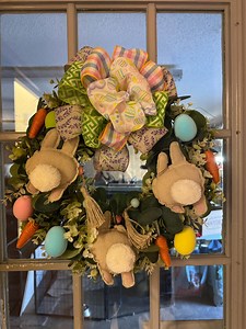 Spring Burlap Wreath-easter Wreath- Spring Wreath- Burlap Wreath-front Door Wreath-front Door Spring Wreath- Burlap Rabbit Wreath - Etsy Canada