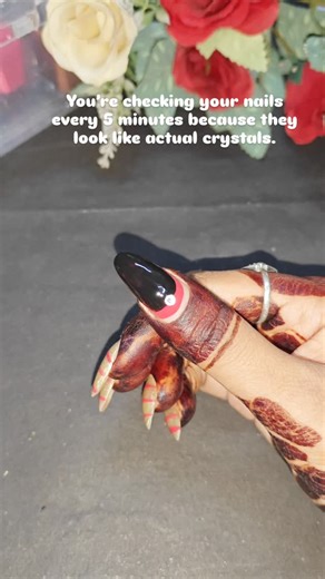 Deepa yadav nail extension||nail art on Instagram: "You’re checking your nails every 5 minutes because they look like actual crystals. nail art tutorial, DIY nail art, easy nail art designs, beginner nail art, how to do nail art, simple nail designs, gel nail art tutorial, acrylic nail art, at home nail art, popular nail art, summer nail art, fall nail designs, christmas nail art, flower nail art, french manicure nail art, short nail designs, quick nail art, trendy nail art, nail polish hacks, s