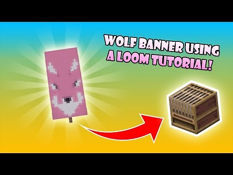Minecraft Banner Tutorial - How to make a Wolf Banner using a loom!