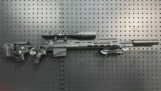 【不抛壳黑色MSR 钢制马盖普鱼骨】 金属24倍镜 金属导轨 金属消音 金属脚架 金属内管 金属扳机 金属护弓