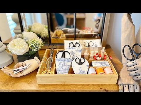 Making a scissor case to protect my sewing scissors | no talking , relaxing music |