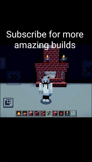 how to make christimas fireplace in Minecraft!🔥
