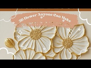 Create STUNNING Texture Paste Flower Art on Canvas in Minutes