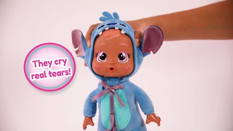 Cry Babies Disney 9" Plush Baby Doll Tiny Cuddles Inspired by Disney Mickey Mouse That Cry Real Tears for Kids Age 18 Months and Up
