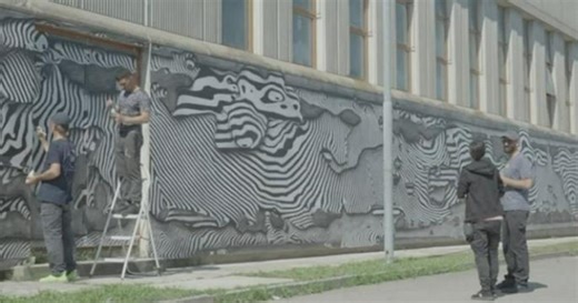 Ecco il murale realizzato dai detenuti nel carcere di Opera