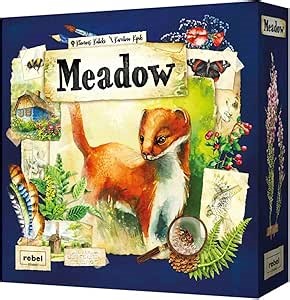 Meadow Board Game - Nature Observing Drafting and Set Collection Game, Strategic Exploration, Fun Family Game for Kids & Adults, Ages 10+, 1-4 Players, 60-90 Minute Playtime, Made by Rebel Studio
