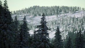 beautiful winter landscape in the mountains