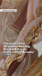 1.1M views · 8.9K reactions | Brazilian tax lawyer Mariana Pavani wore the high-tech creation, which took 41 hours to print, at her wedding in São Paulo on May 11. | New York Post Trending Now | Facebook