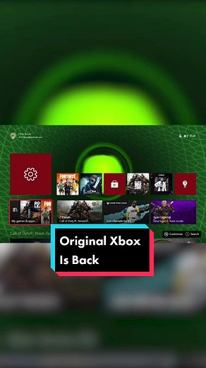 How to get the Original Xbox Dynamic Background on Xbox One and Series X #xbox #xboxseriesx #xboxone #gamingontiktok #originalxbox #fyp #foryou