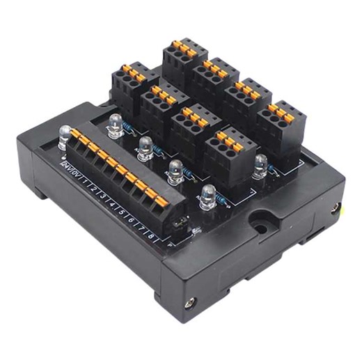 AOSI HPM08D-01-8 8-Channel Relay Module Sensor Terminal Connector LED Indicator Din Rail Panel Mount Industrial Signal Control