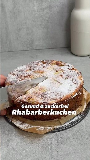 Rhubarb Cake 🥧 Refined sugar-free and gut-healthy 🥰