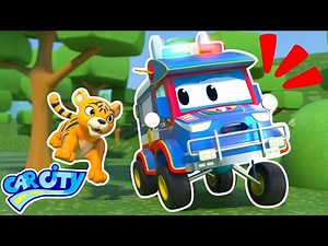 Σούπερ Φορτηγό - Το Σούπερ ΑΣΤΥΝΟΜΙΚΟ σώζει το μωρό τίγρη - Αυτοκινητούπολη - Καρτούν για παιδιά