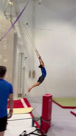 First triple backflip from the rings #flip #triple