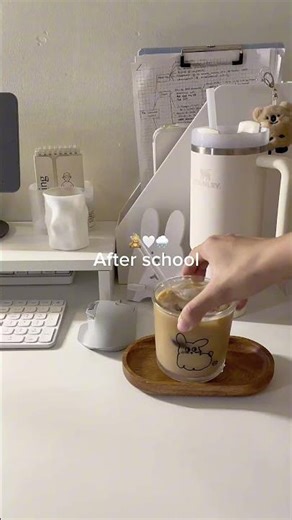 cozy after school routine 🧸☁️ study with me, skincare & unwinding